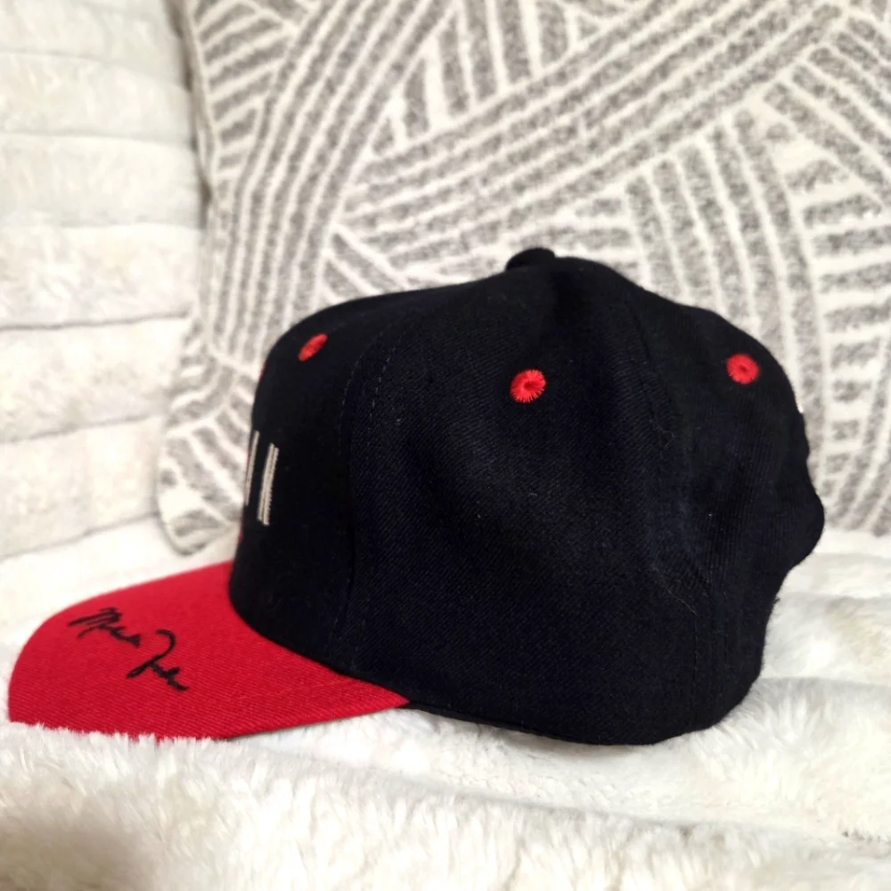 Vtg‎ 90s NIKE Air Jordan Jumpman Wool Snapback Hat Chicago Bulls Cap Bred EUC